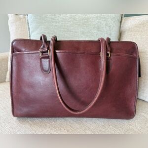 Vintage Coach Burgundy Shoulder Tote
